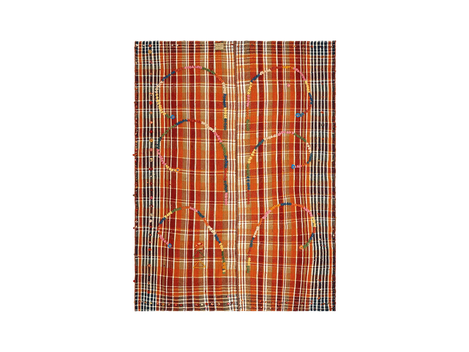Tapis de laine 140x185 orange Jajim