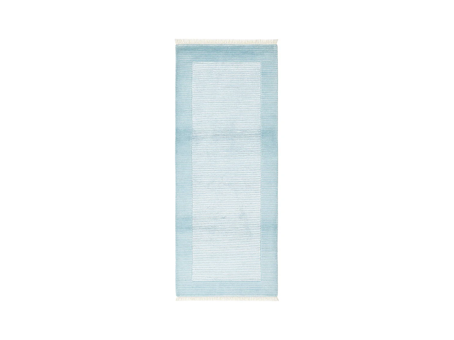 Tapis de couloir en laine 79x201 bleu Darya