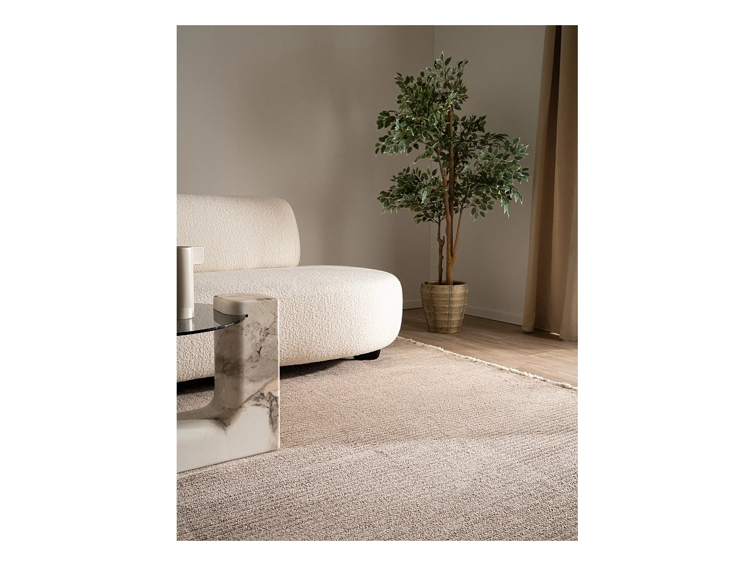 Tapis 240x305 marron foncé St. Gallen Solid