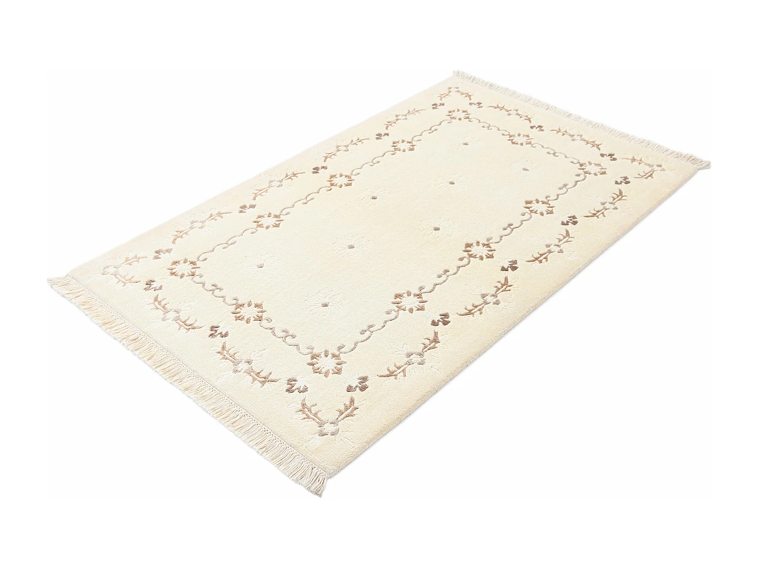 Wollteppich 94x152 Beige Darya
