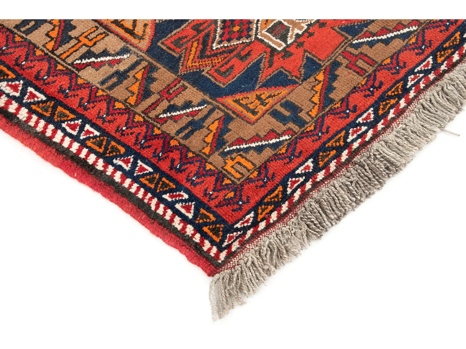 Tapis de laine 83x112 brun Afghan