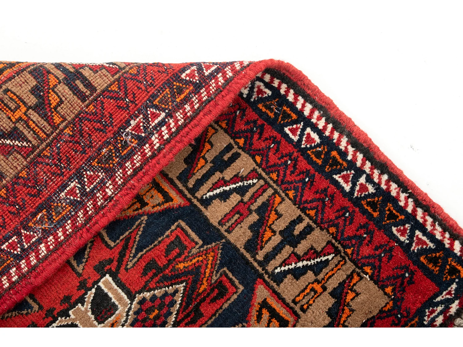 Wollteppich 83x112 Braun Afghan