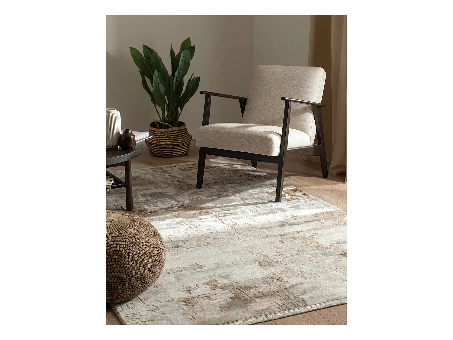Tapis 125x185 beige Davos Intense