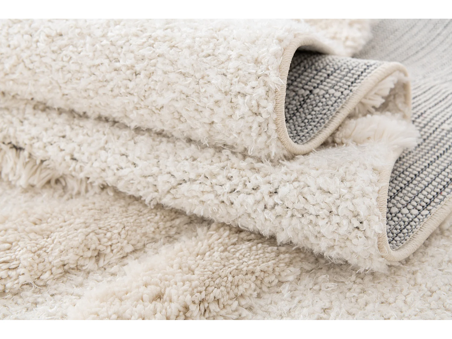 Hoogpolig tapijt 185x125 Wit Thun Arbor