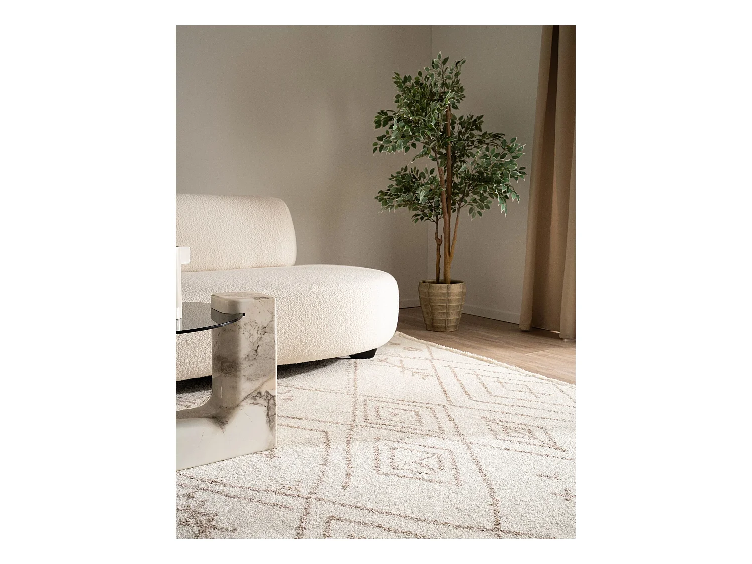 Tapis 125x185 Blanc St. Gallen Folklore