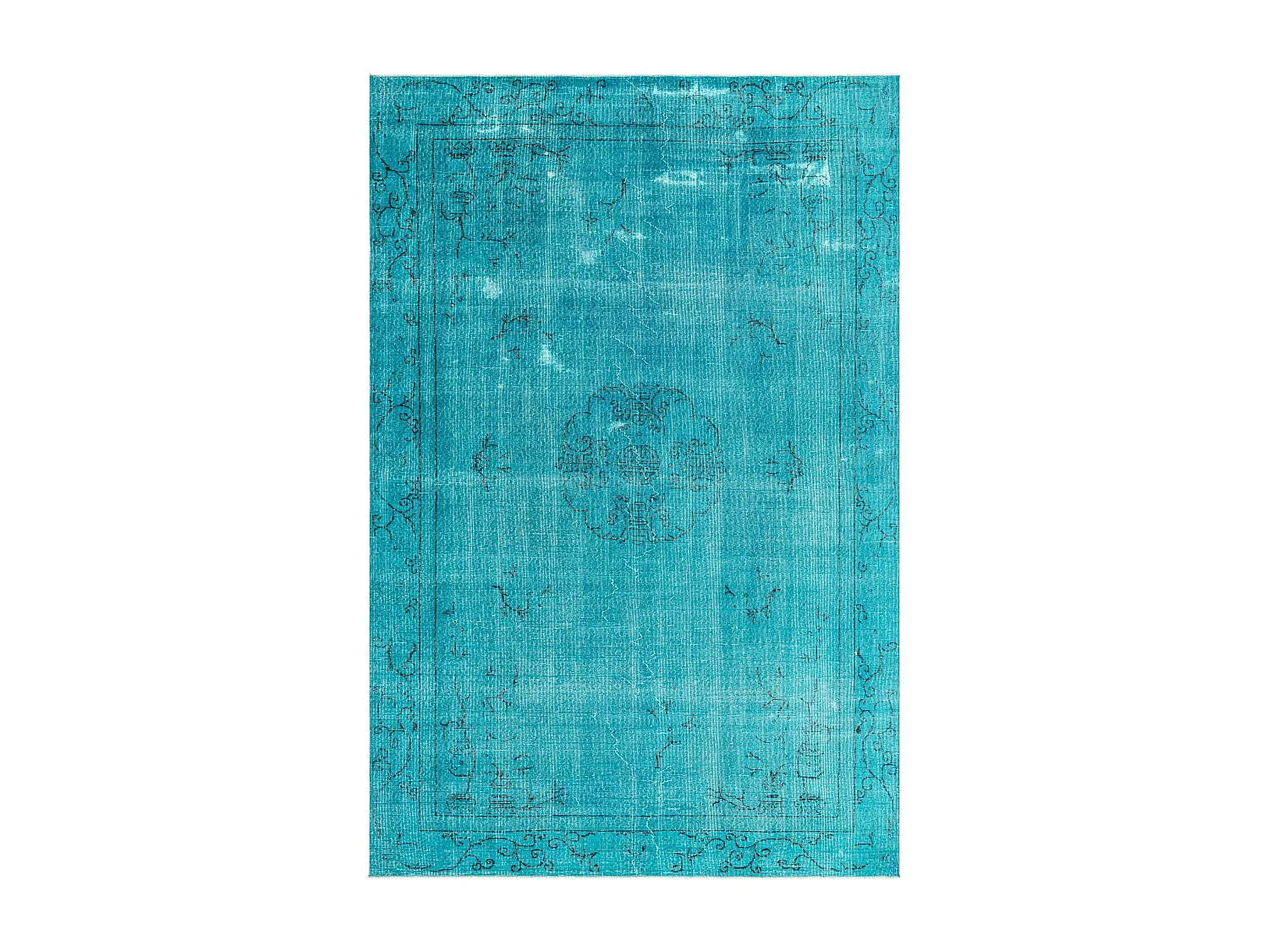 Tappeto in lana 203x305 Blu Ultra Vintage