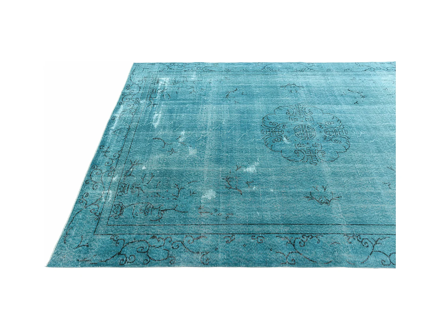 Tapis de laine 203x305 Bleu Ultra Vintage