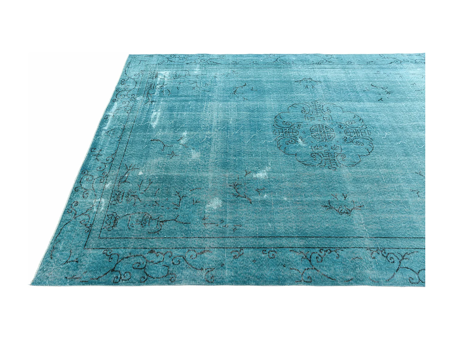 Tapis de laine 203x305 Bleu Ultra Vintage