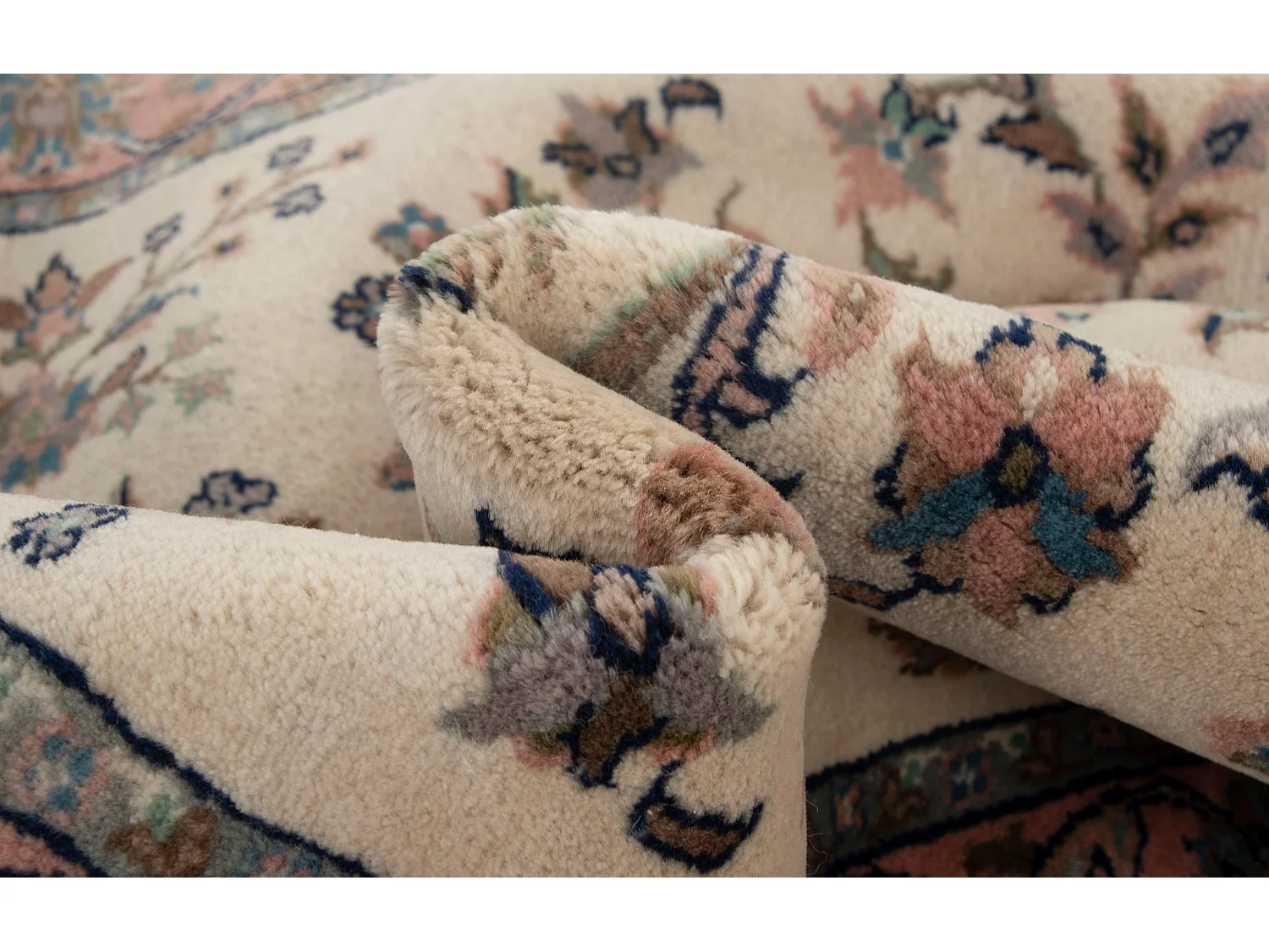 Tapis de laine 91x151 blanc crème Tabriz