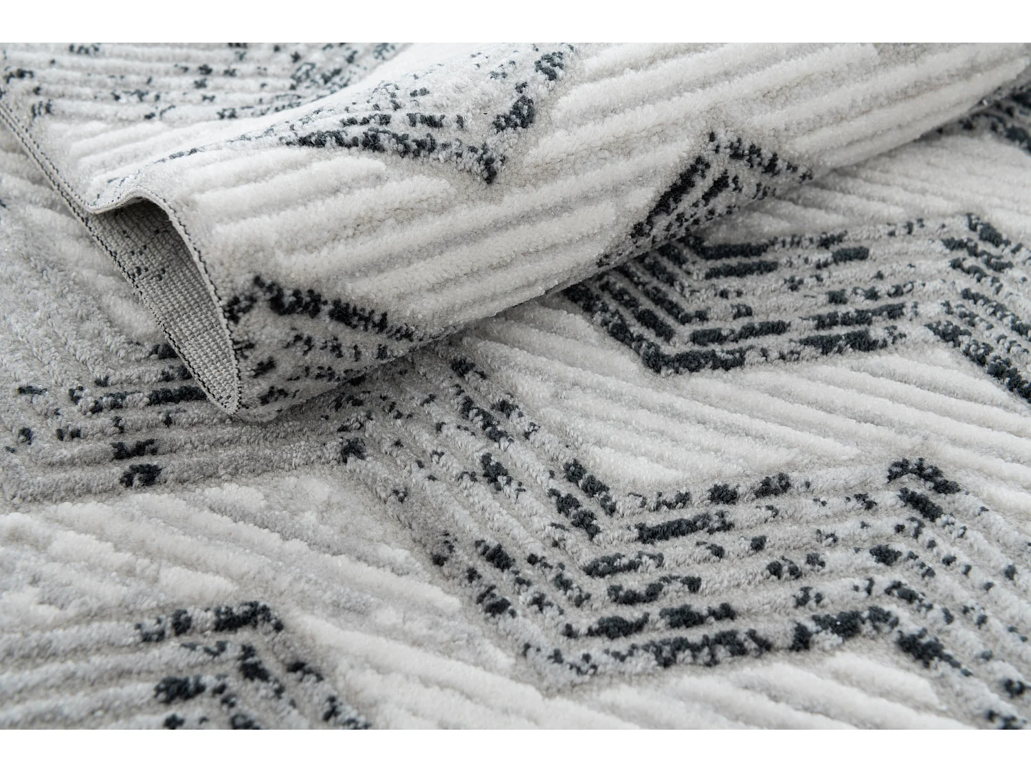 Tapis 125x125 gris Davos Grecian