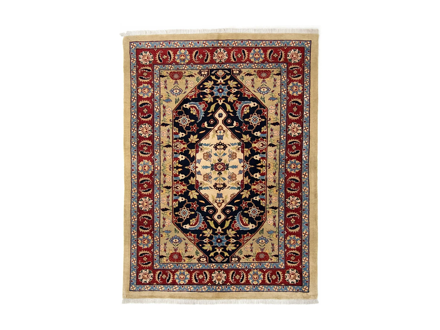 Tapis de laine 156x213 rouge Kashkuli