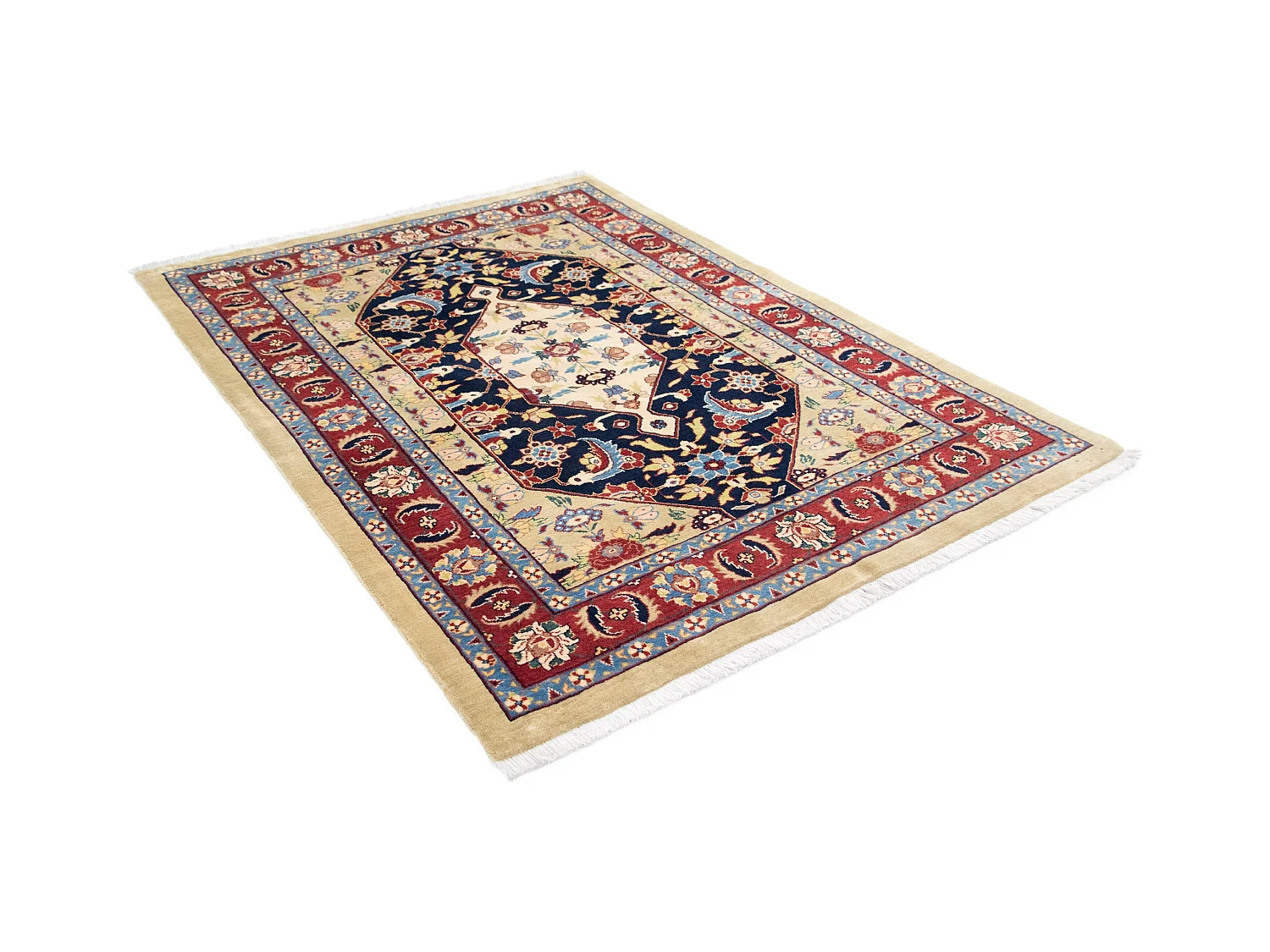 Tapis de laine 156x213 rouge Kashkuli