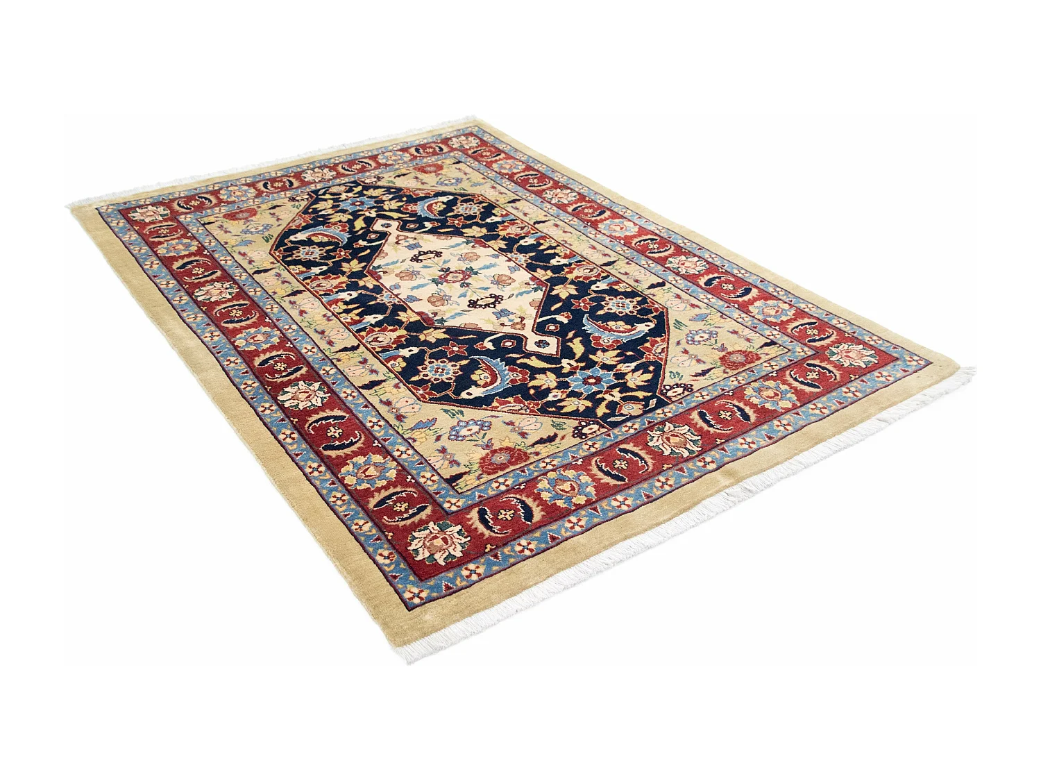 Tapis de laine 156x213 rouge Kashkuli