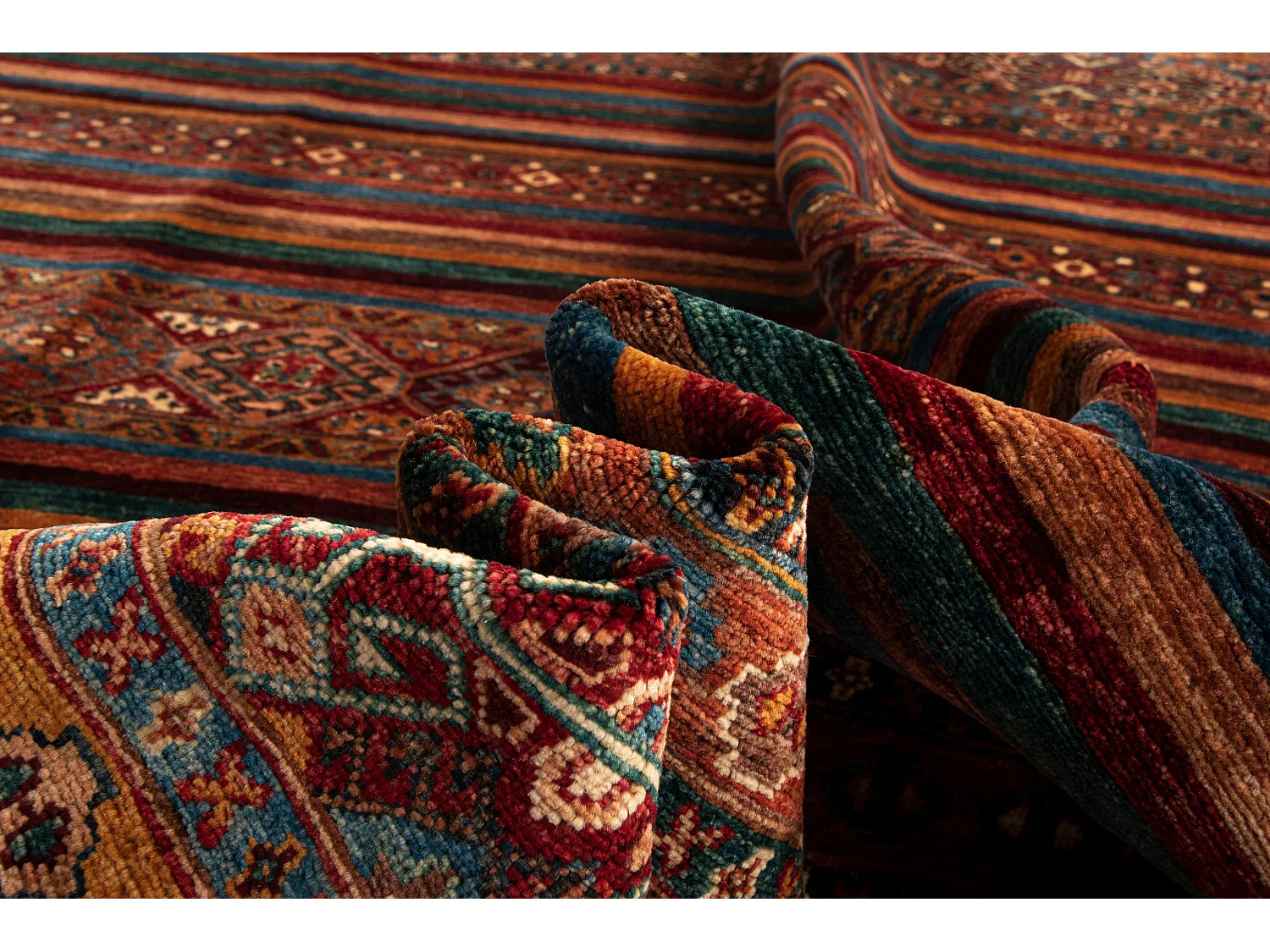 Tappeto in lana 173x247 rosso Torkman