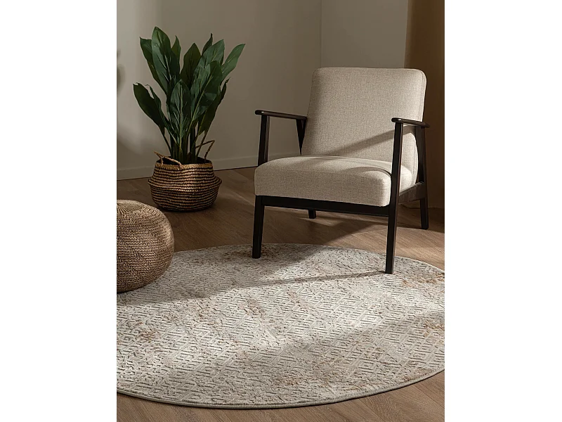 Tapijt 240x240 Beige Davos Fusion