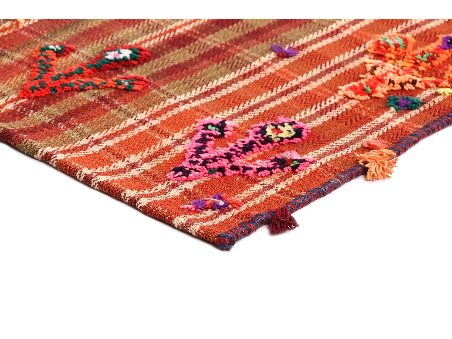 Wollteppich 168x235 Rot Jajim