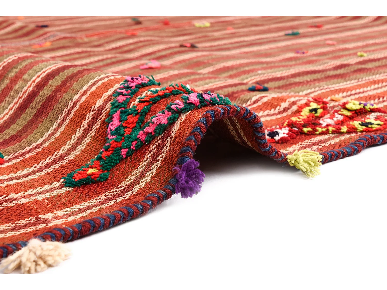 Wollteppich 168x235 Rot Jajim