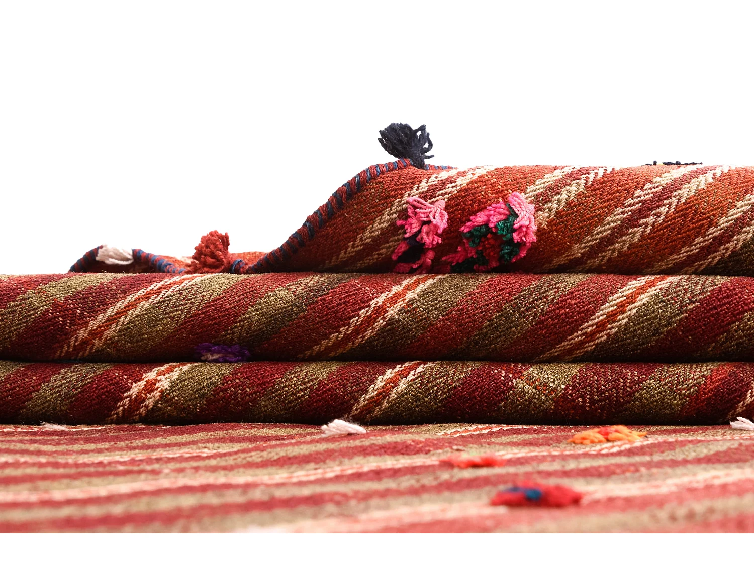 Wollteppich 168x235 Rot Jajim