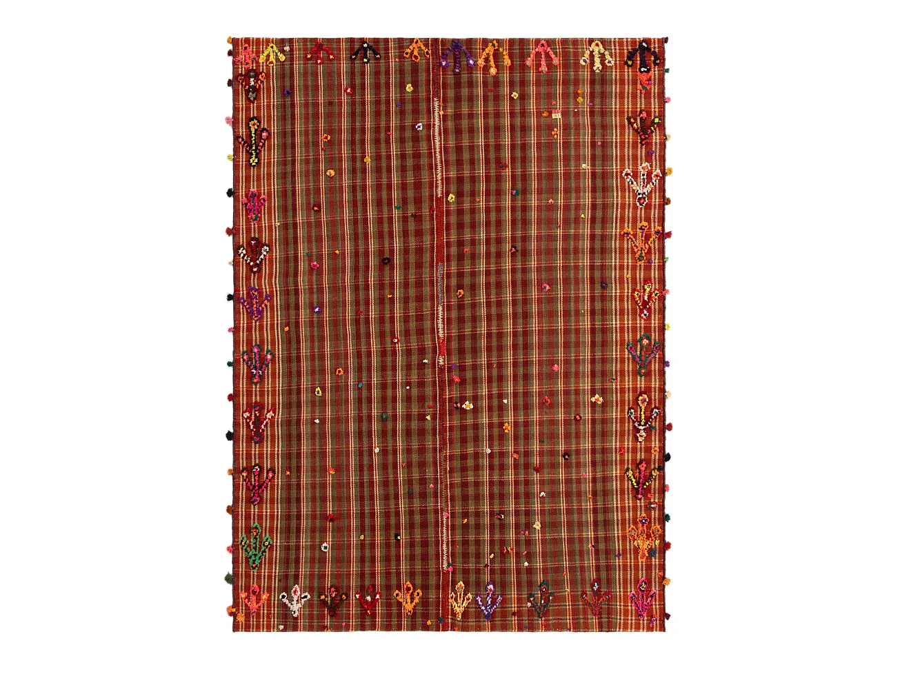 Tapis de laine 168x235 rouge Jajim