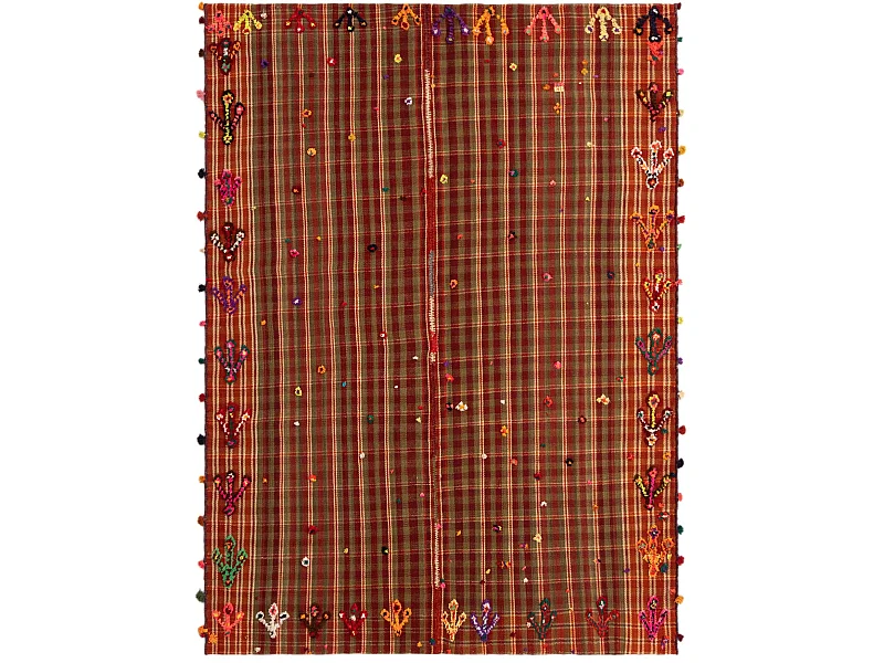 Wollteppich 168x235 Rot Jajim