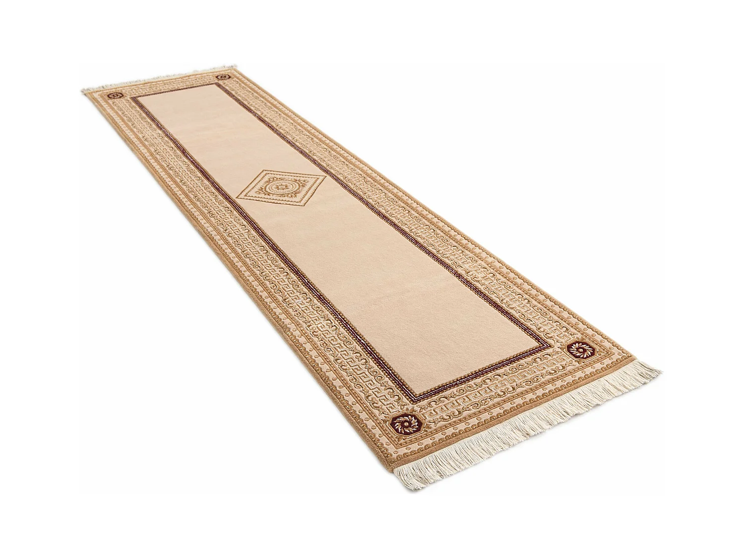 Tapis de couloir en laine 79x297 brun Darya