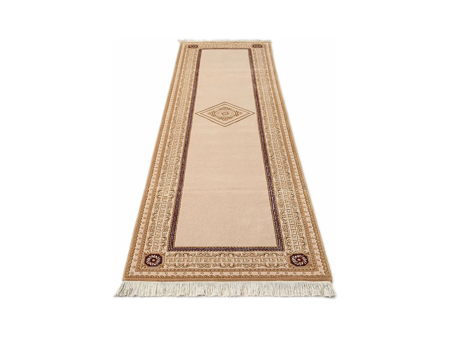 Tapis de couloir en laine 79x297 brun Darya