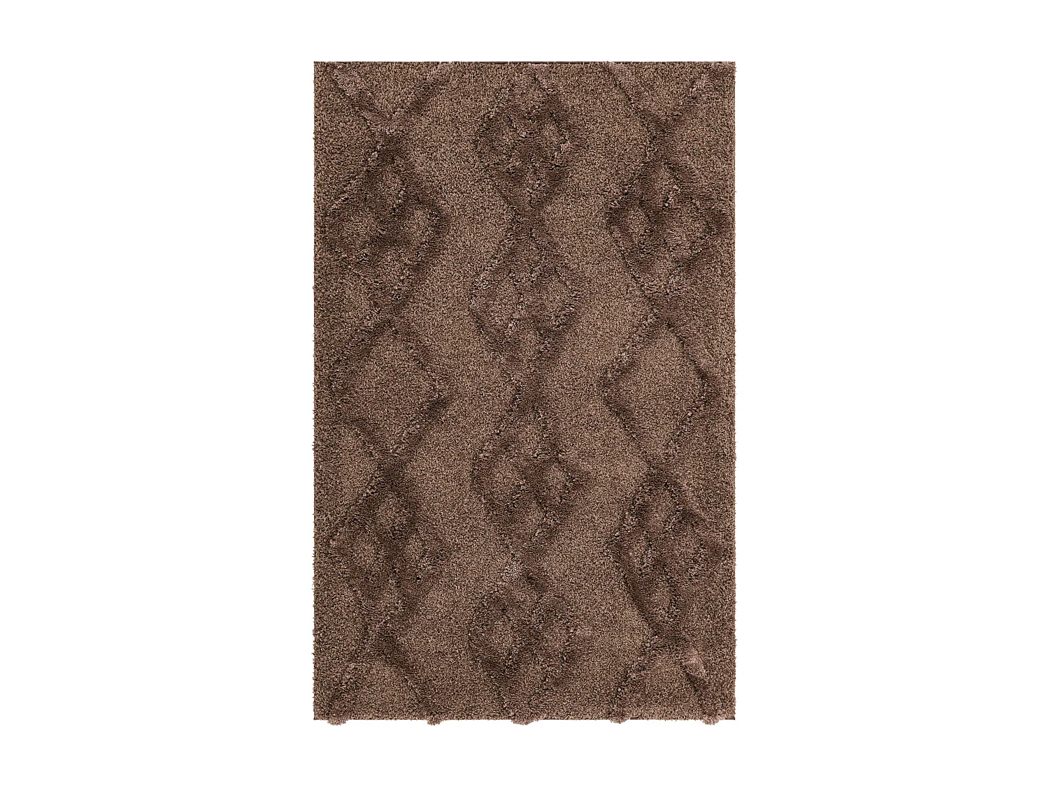 Tapis shaggy 240x305 marron foncé Thun Tribus