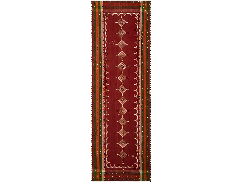 Wollteppich 125x388 Rot Jajim