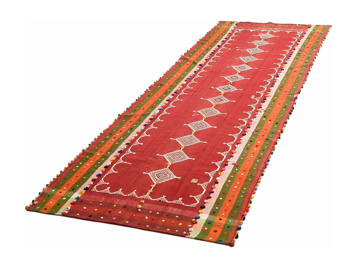 Tappeto in lana 125x388 rosso Jajim