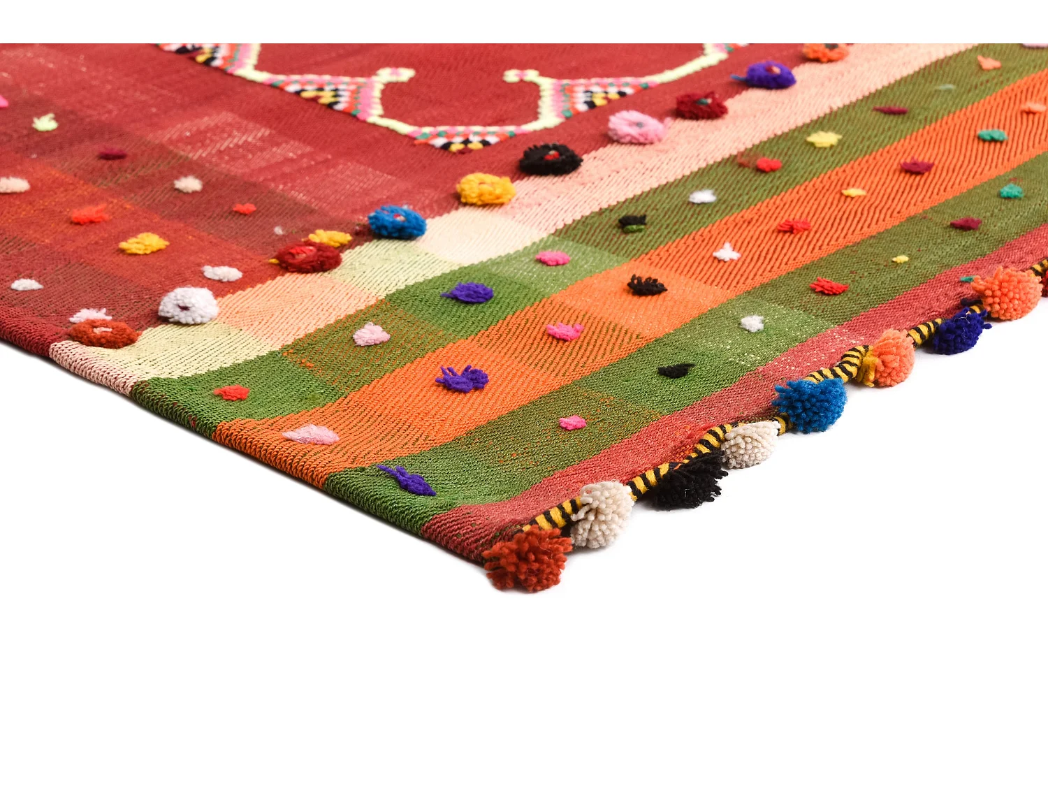 Tappeto in lana 125x388 rosso Jajim