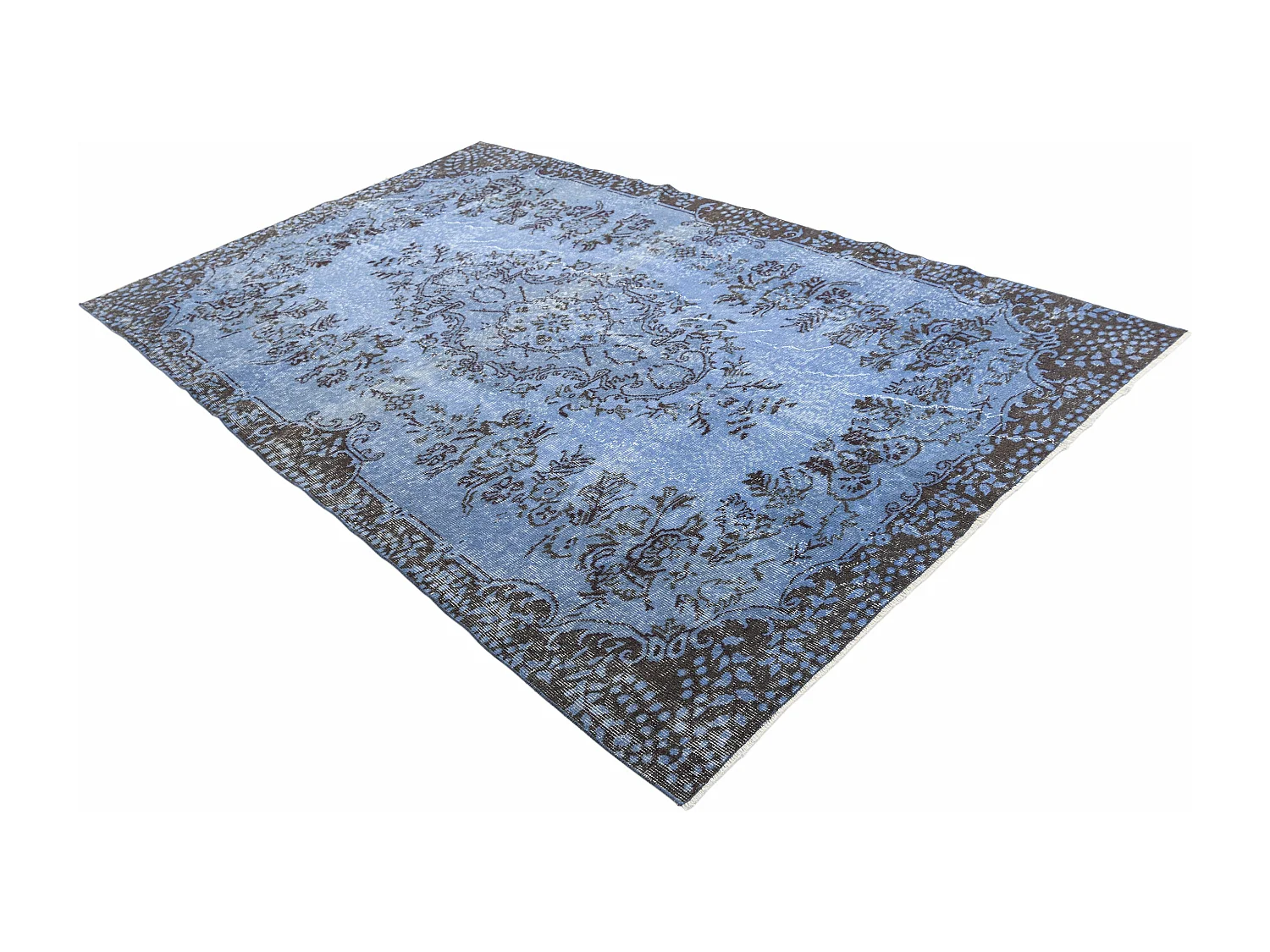 Tapis de laine 165x277 Bleu Ultra Vintage