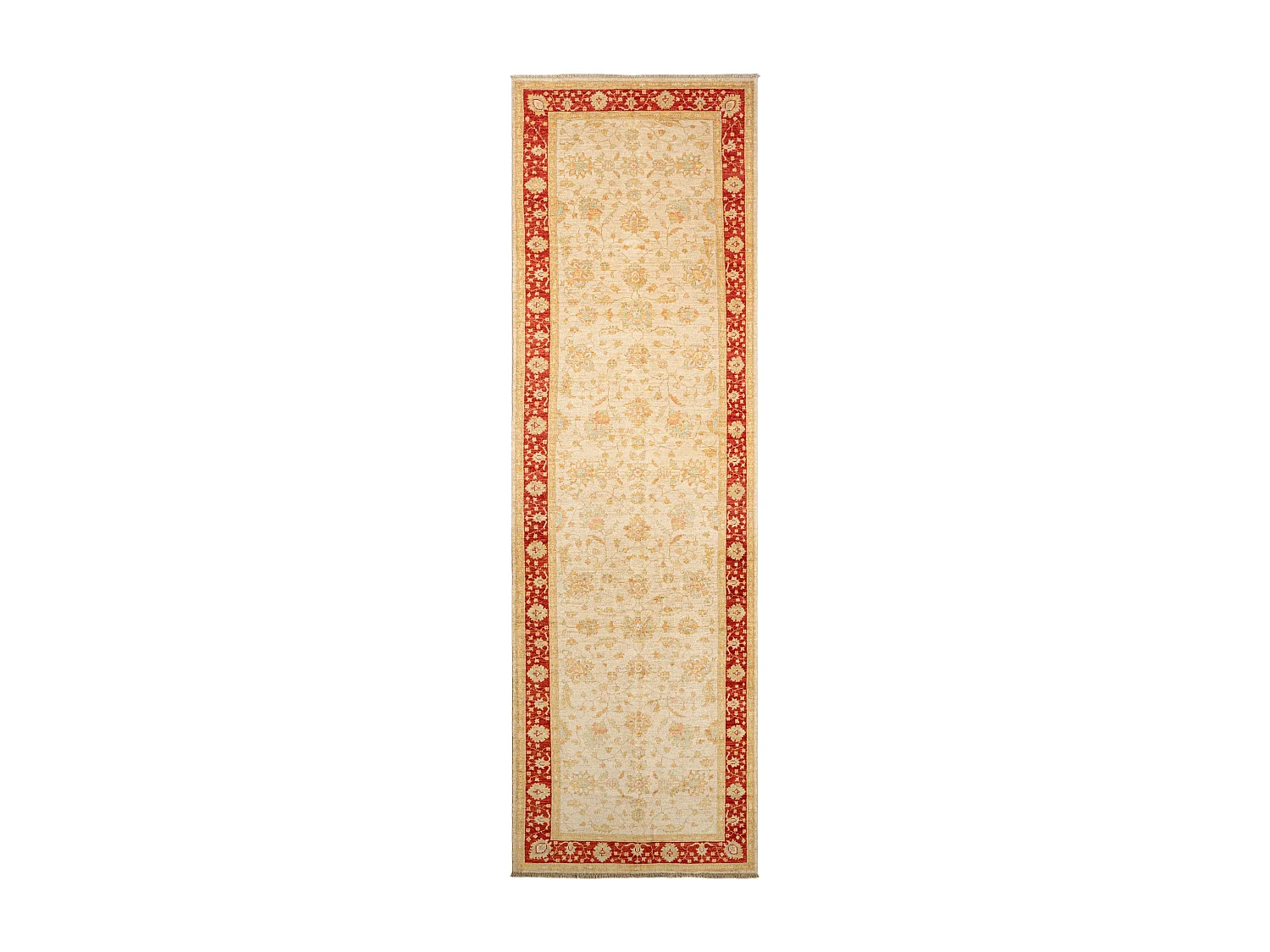 Tapis de couloir en laine 120x409 beige Kaizar