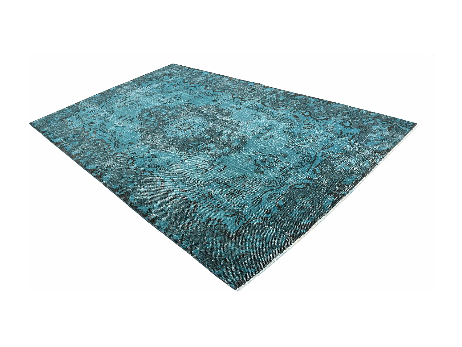 Tapis de laine 168x272 Bleu Ultra Vintage