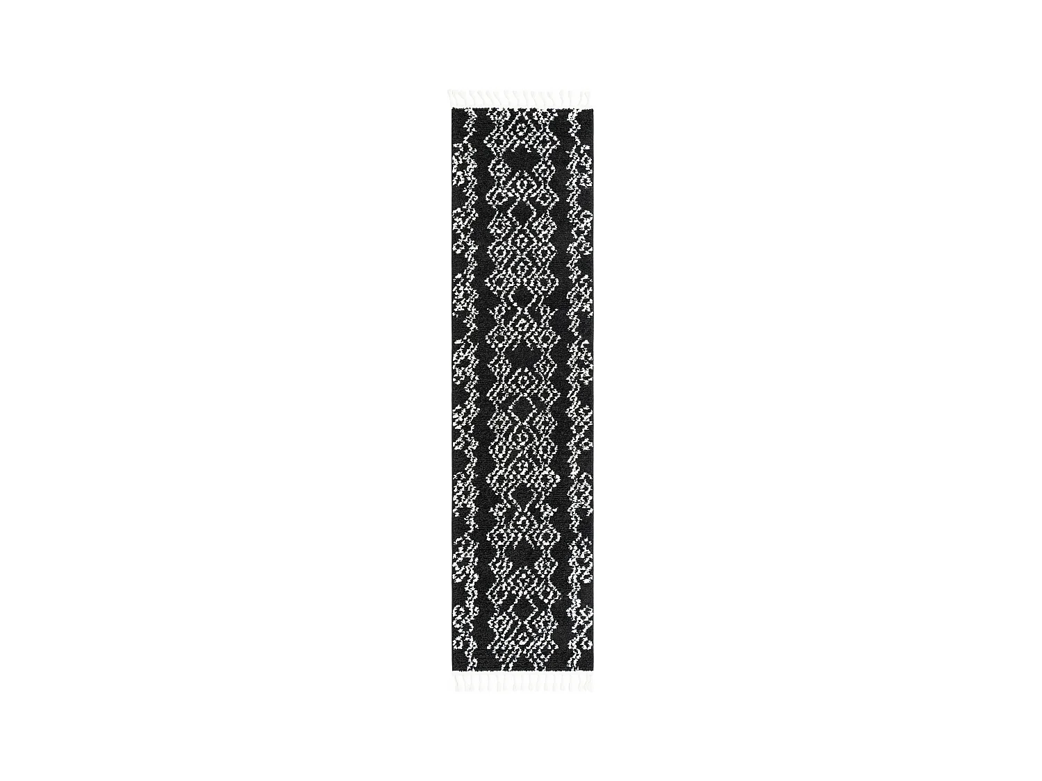 Tapis shaggy 80x305 noir Frauenfeld Classic