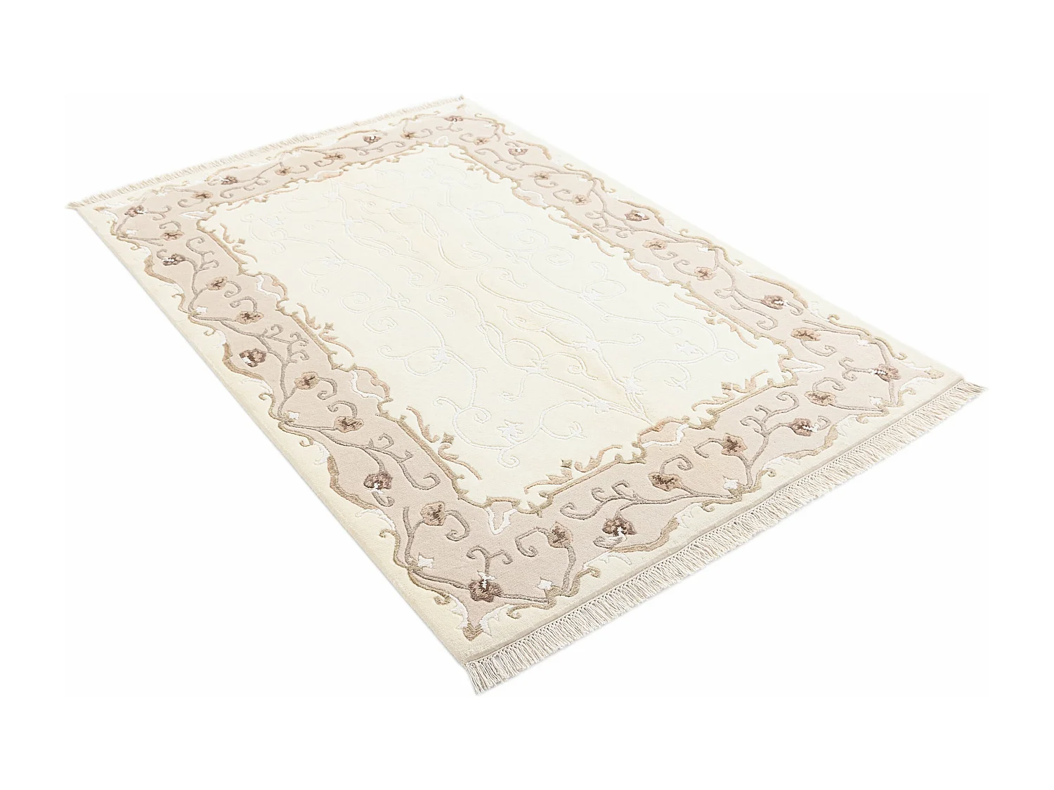 Tapis de laine 124x185 beige Darya