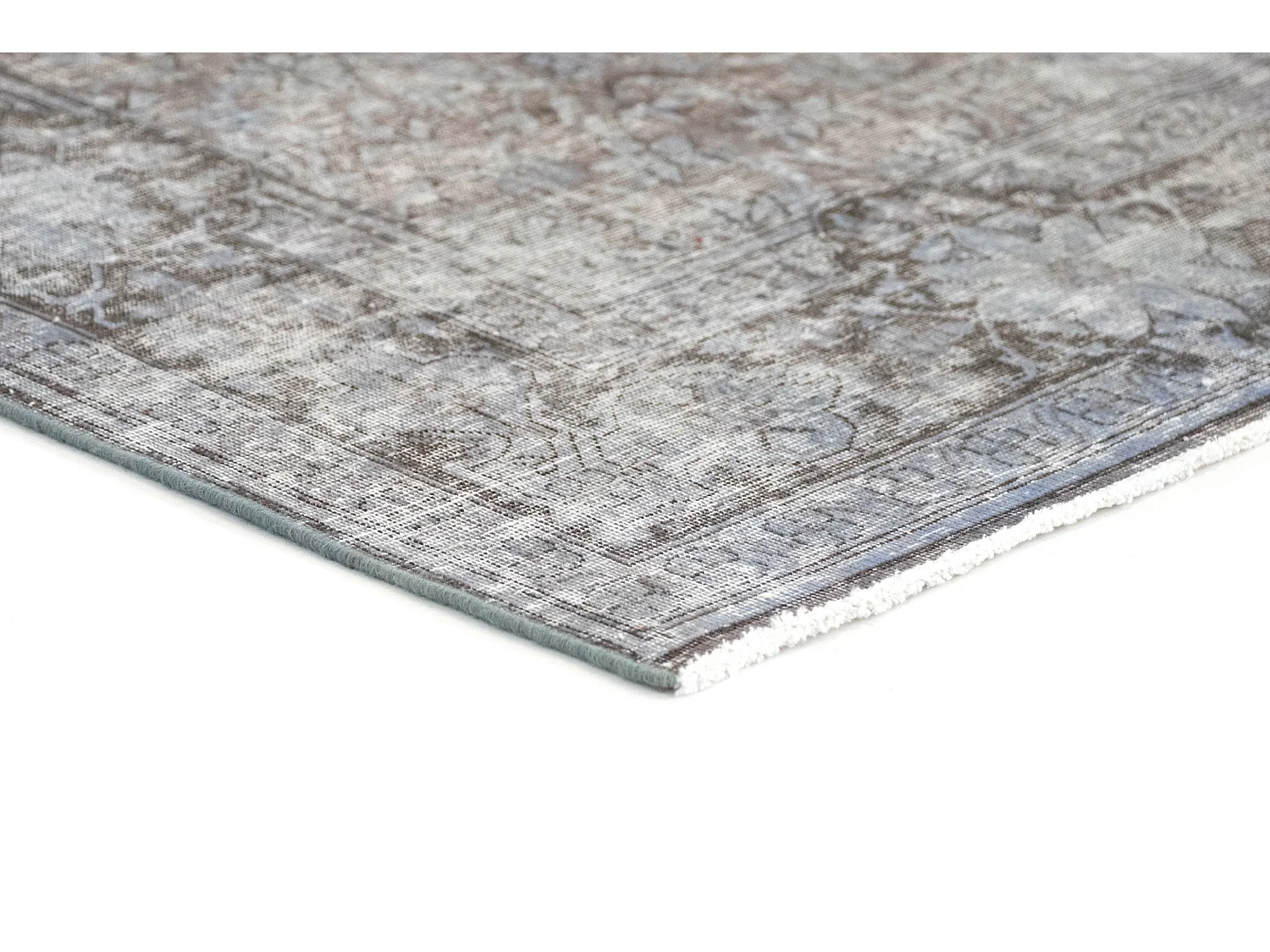 Tapis de laine 149x225 Bleu Vintage Royal