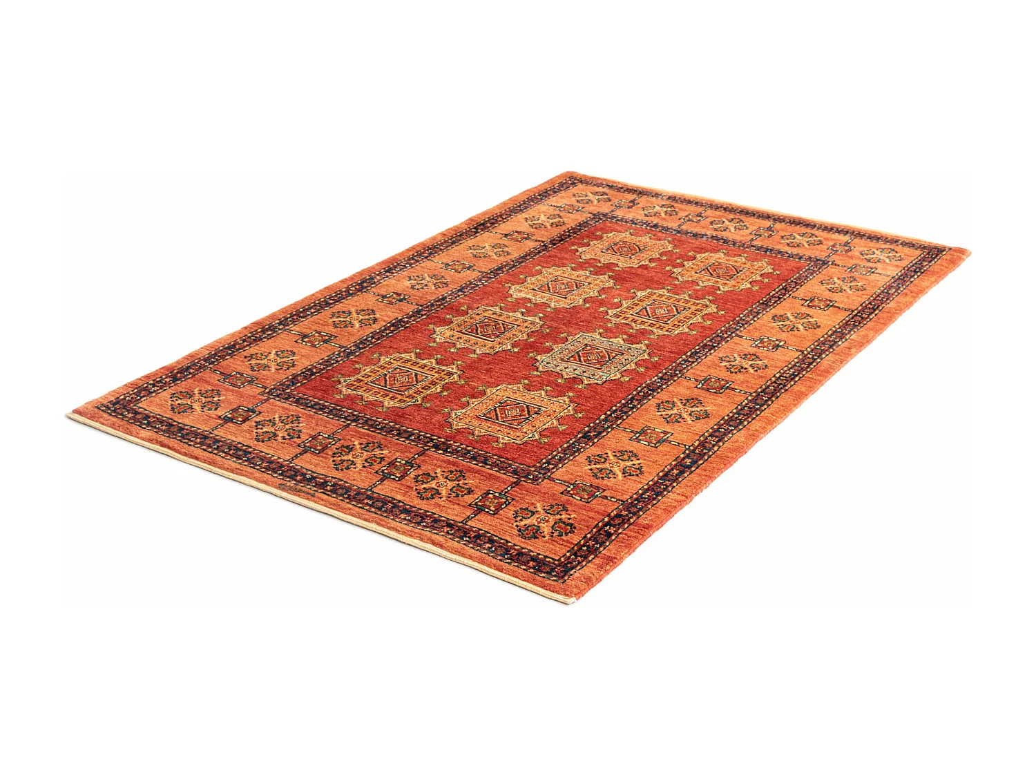 Wollteppich 112x169 Orange Kashkuli