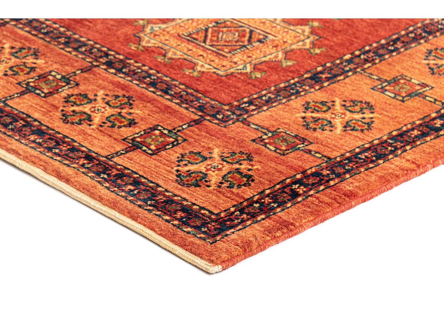 Wollteppich 112x169 Orange Kashkuli