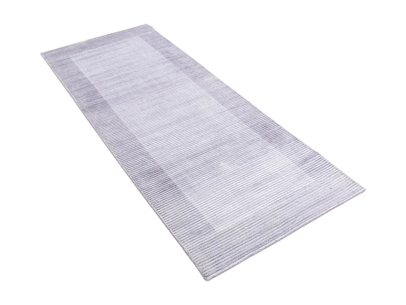 Läufer-Wollteppich 79x203 Lila Darya