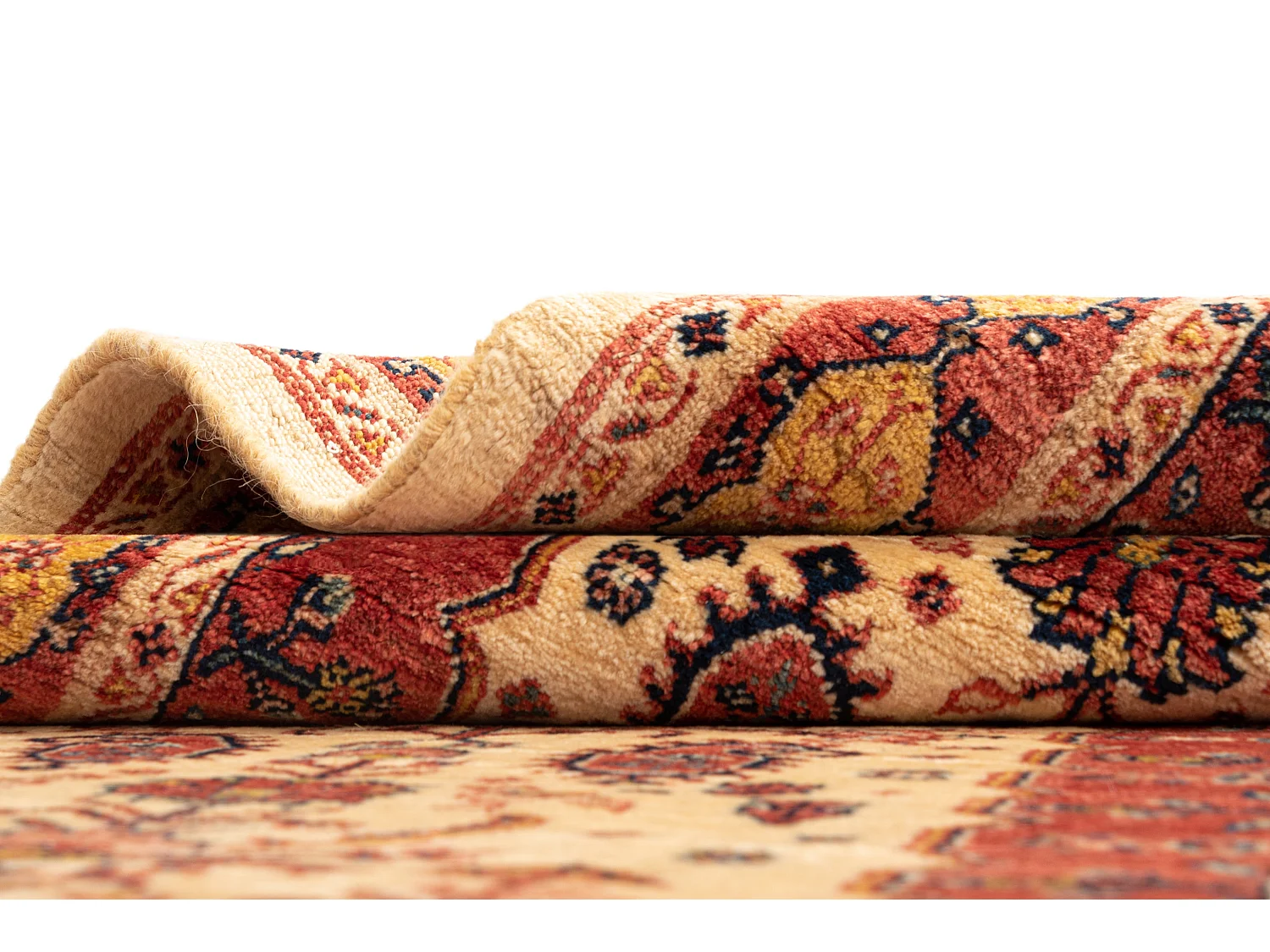 Läufer-Wollteppich 79x209 Rot Kashkuli