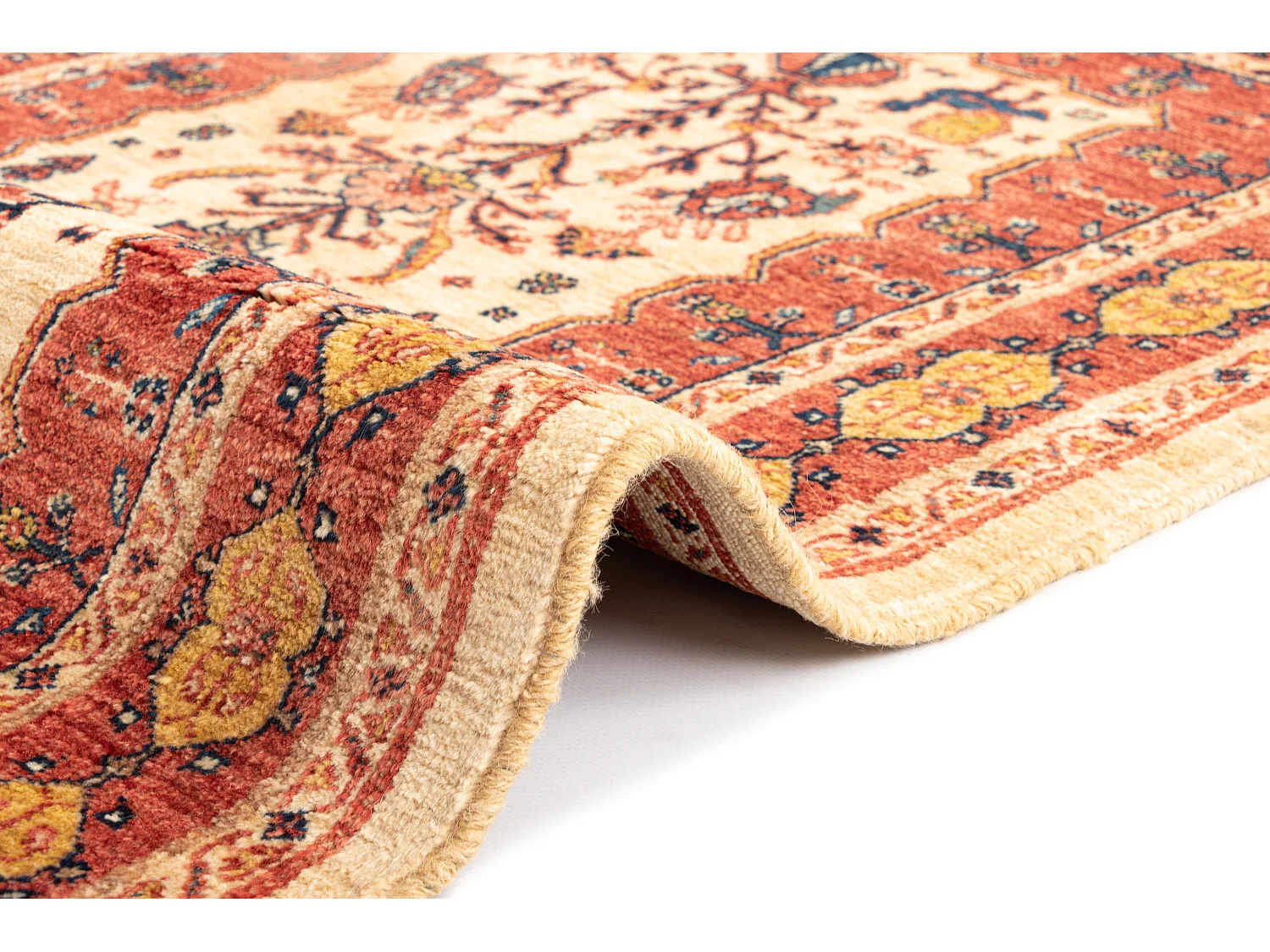 Läufer-Wollteppich 79x209 Rot Kashkuli