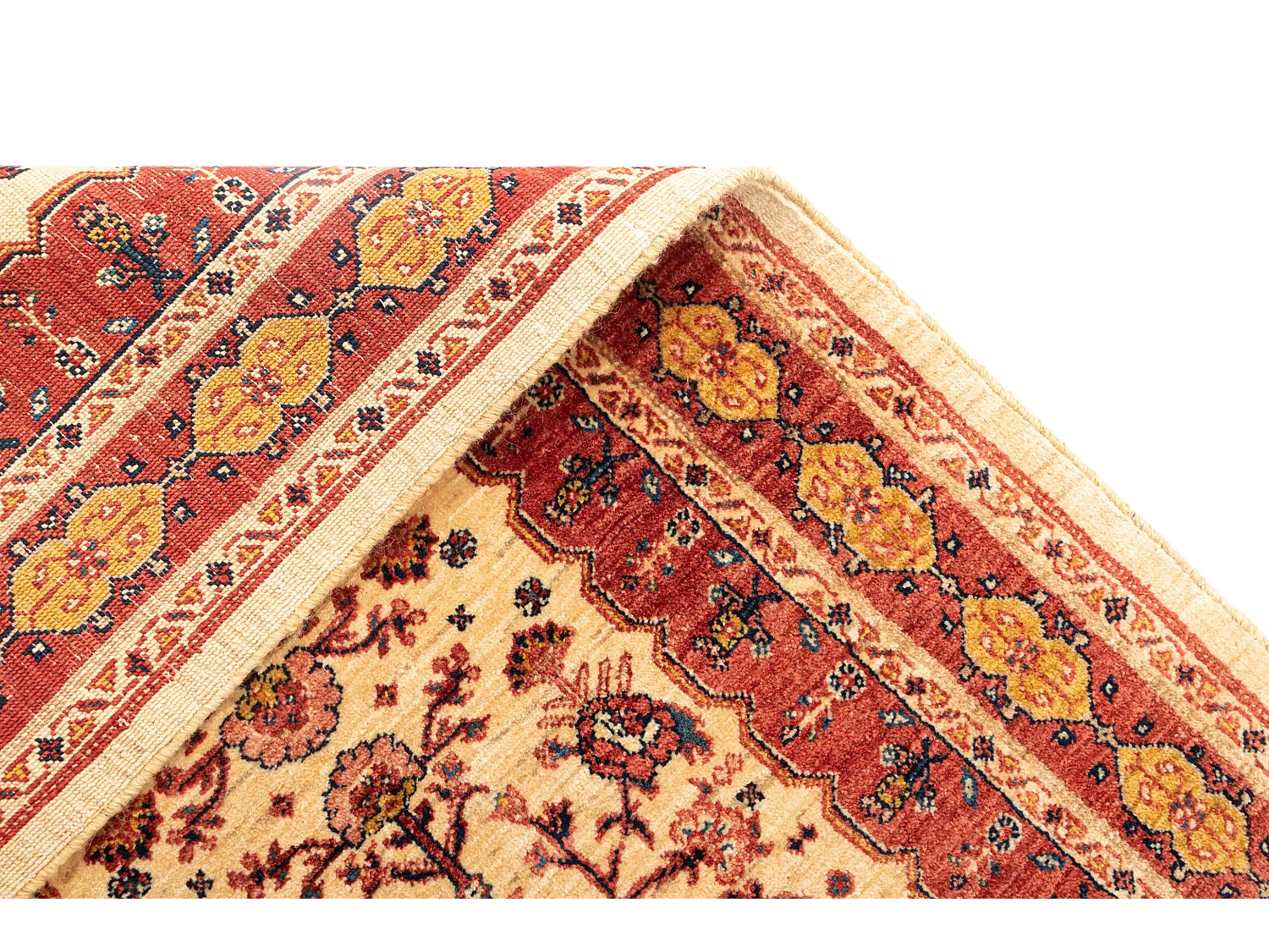 Läufer-Wollteppich 79x209 Rot Kashkuli