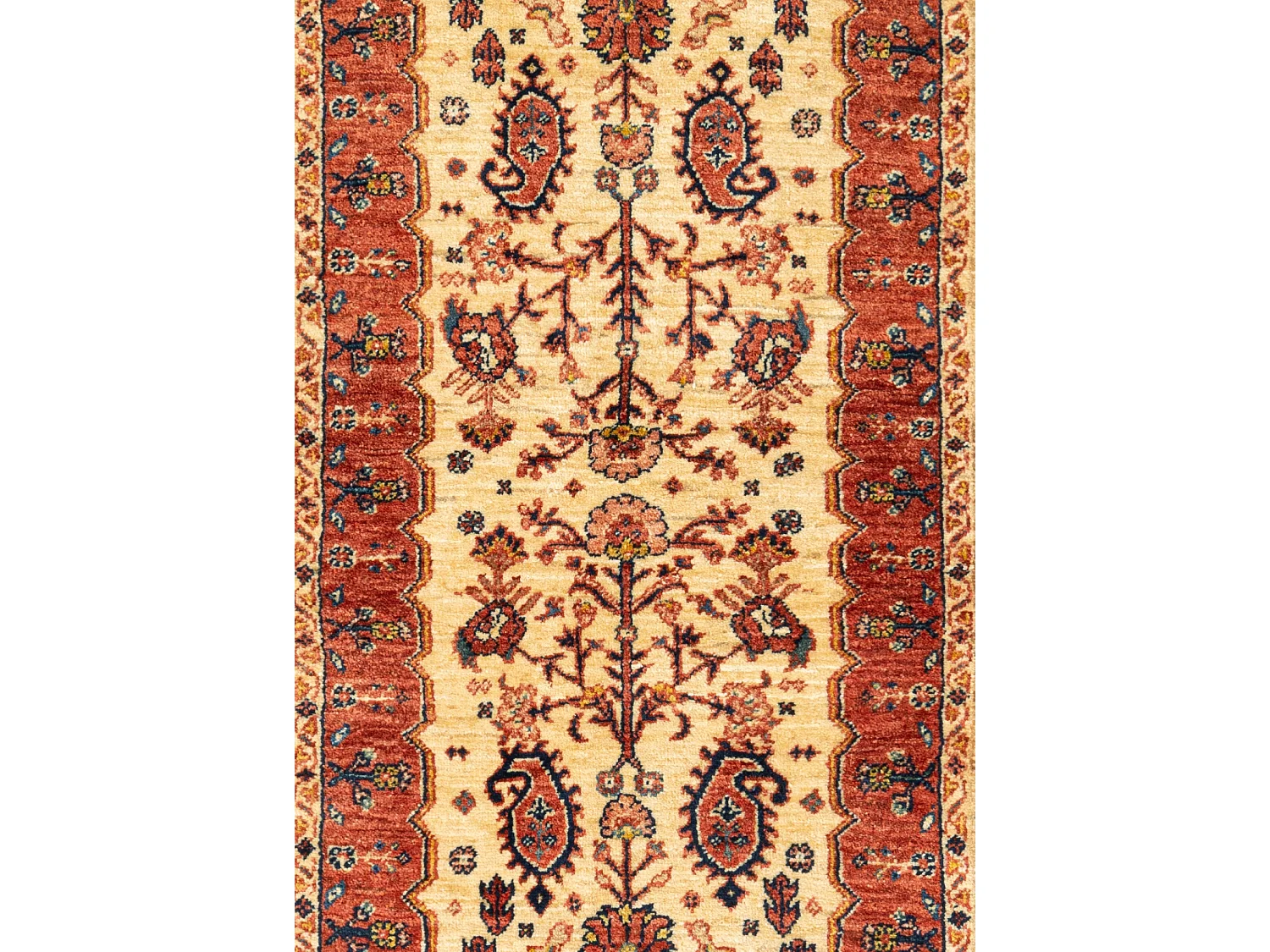 Läufer-Wollteppich 79x209 Rot Kashkuli
