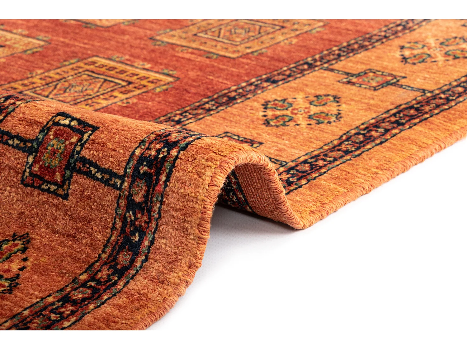 Tappeto in lana 101x181 arancia Kashkuli