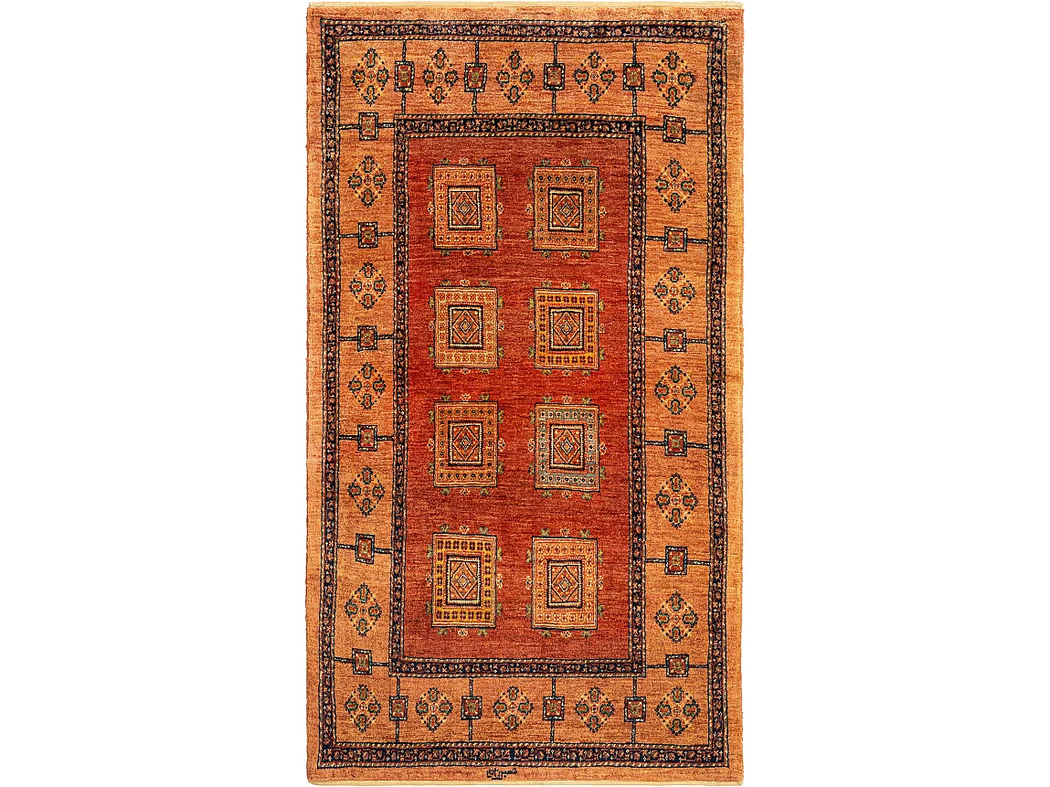 Wollteppich 101x181 Orange Kashkuli