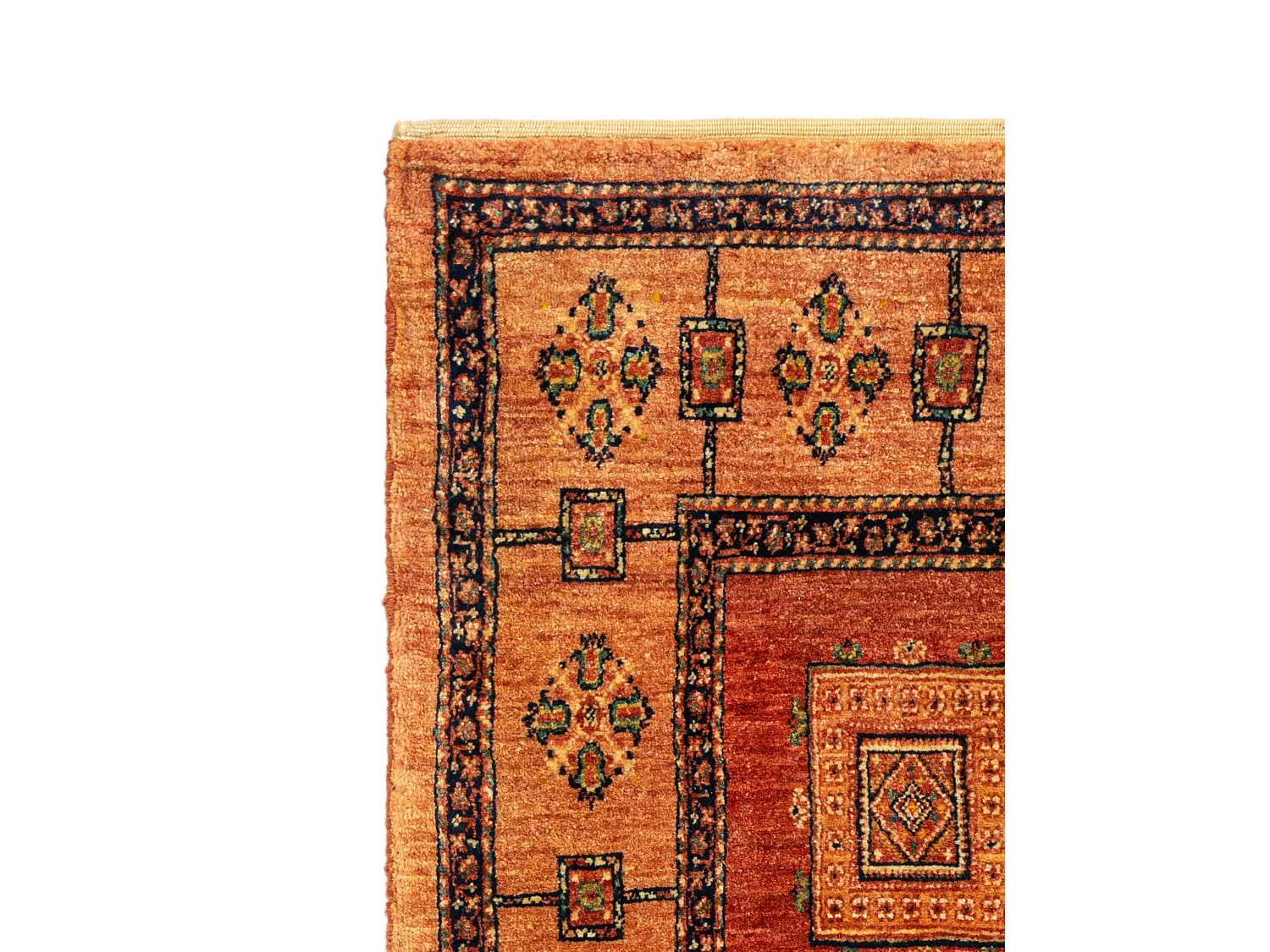 Wollteppich 101x181 Orange Kashkuli