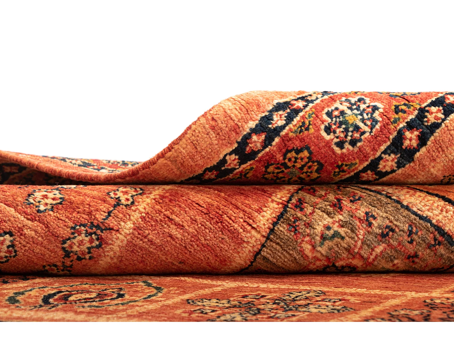 Wollteppich 106x152 Orange Kashkuli