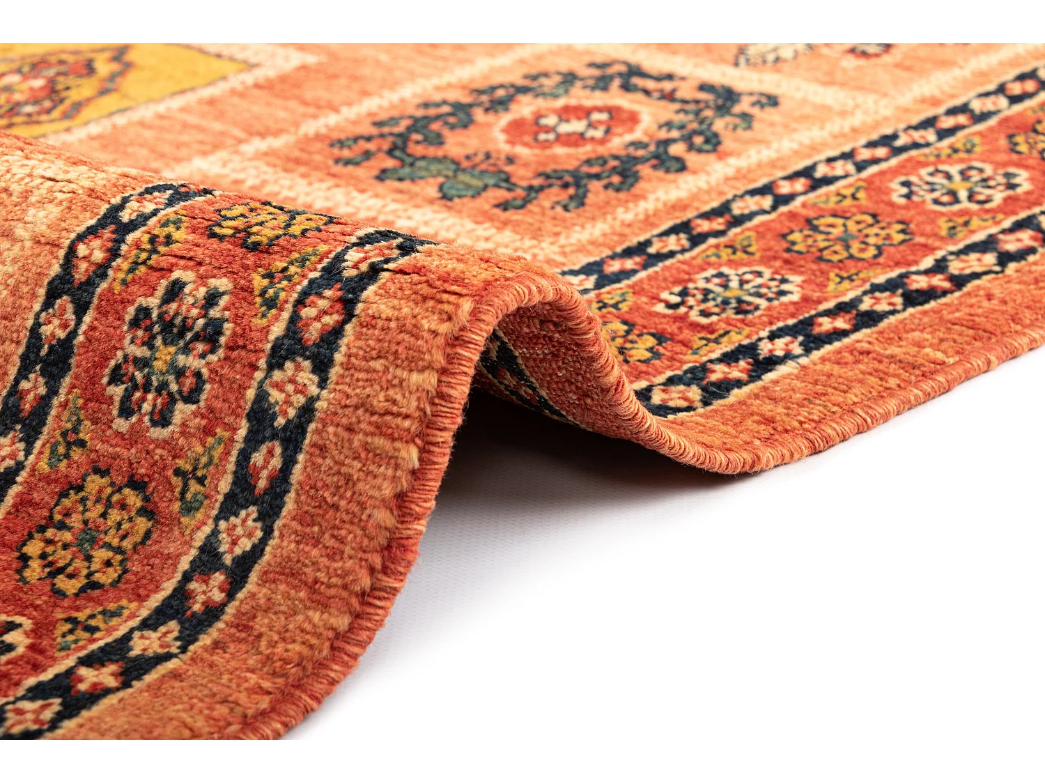 Wollteppich 106x152 Orange Kashkuli