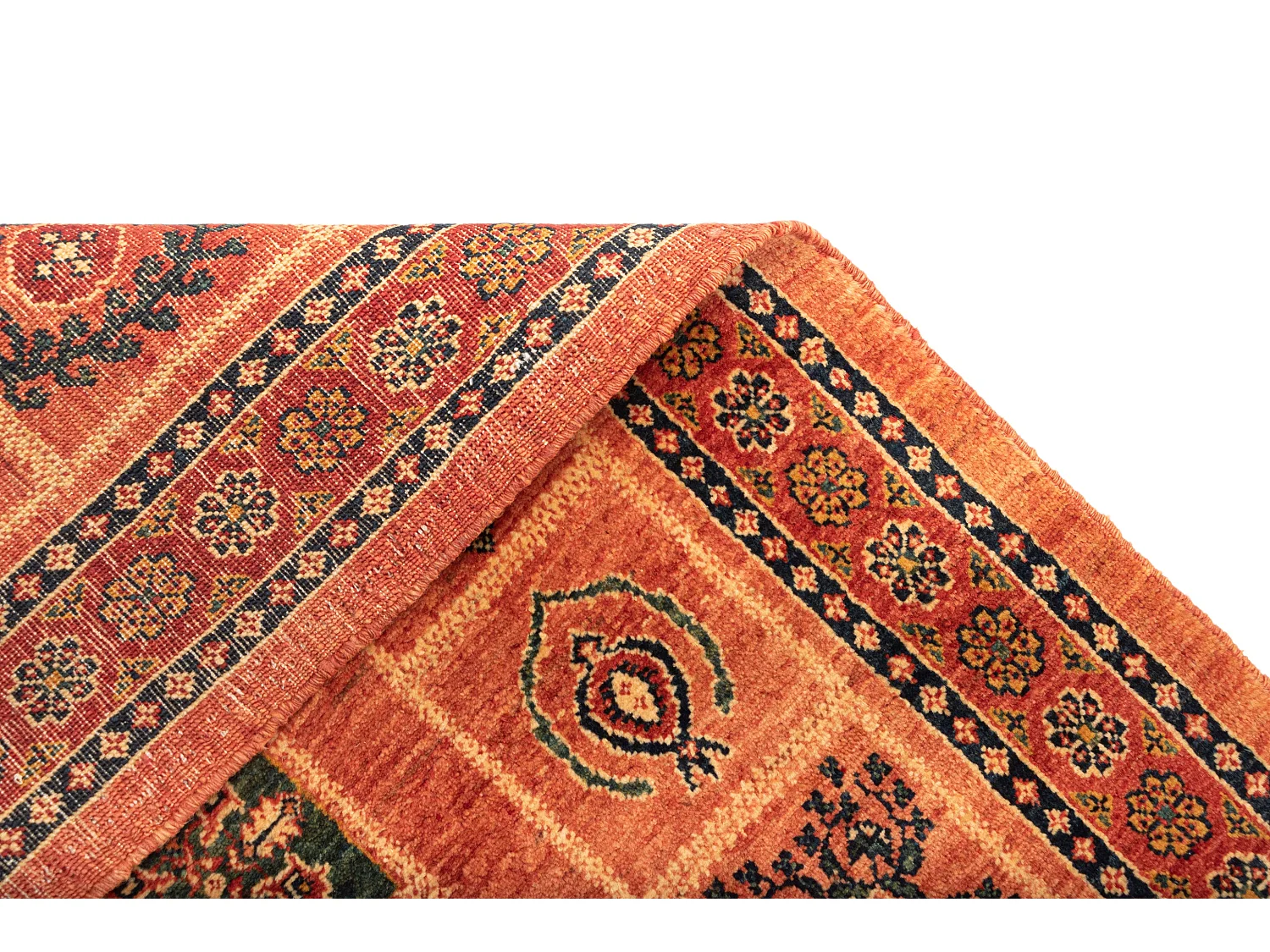 Wollteppich 106x152 Orange Kashkuli