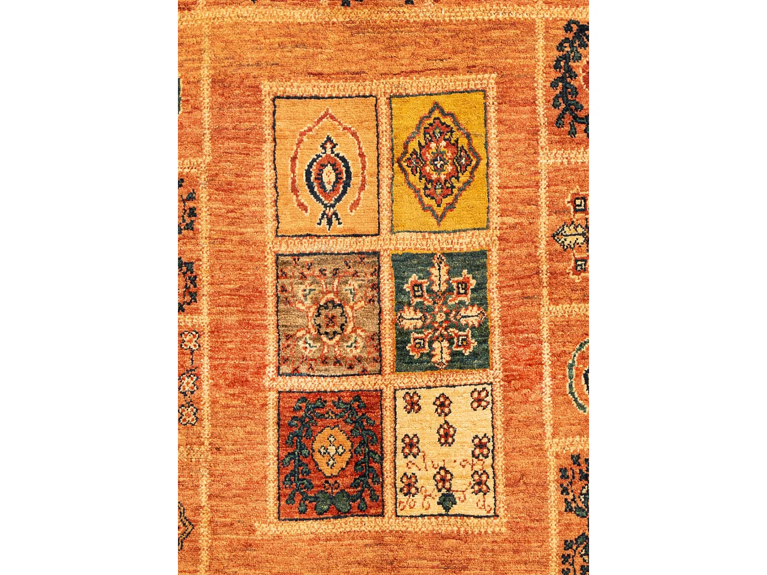 Wollteppich 106x152 Orange Kashkuli